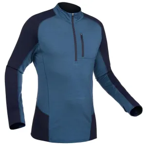 Men's Long-Sleeved Merino T-Shirt - Blue