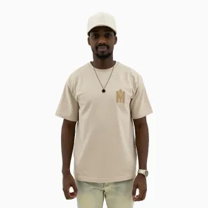 Men's Short Sleeve T-Shirt With Velvet Embroidery