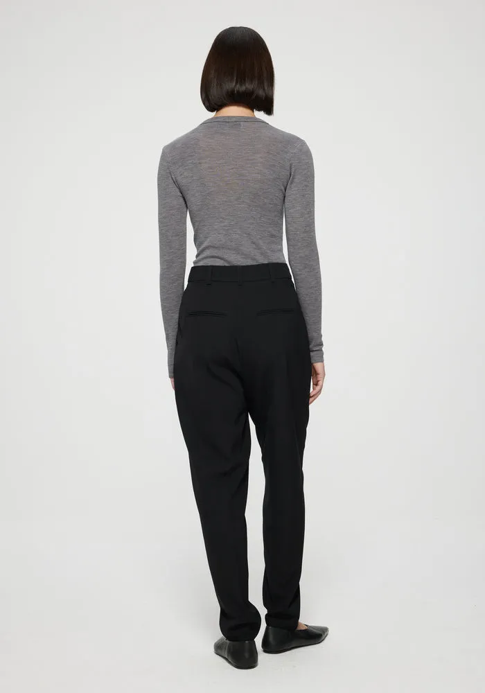 Merino Long Sleeve in Grey Melange