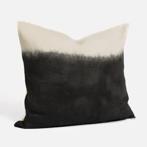 Merino Wool Cushion Cover 60cm x 60cm - Black to Ivory