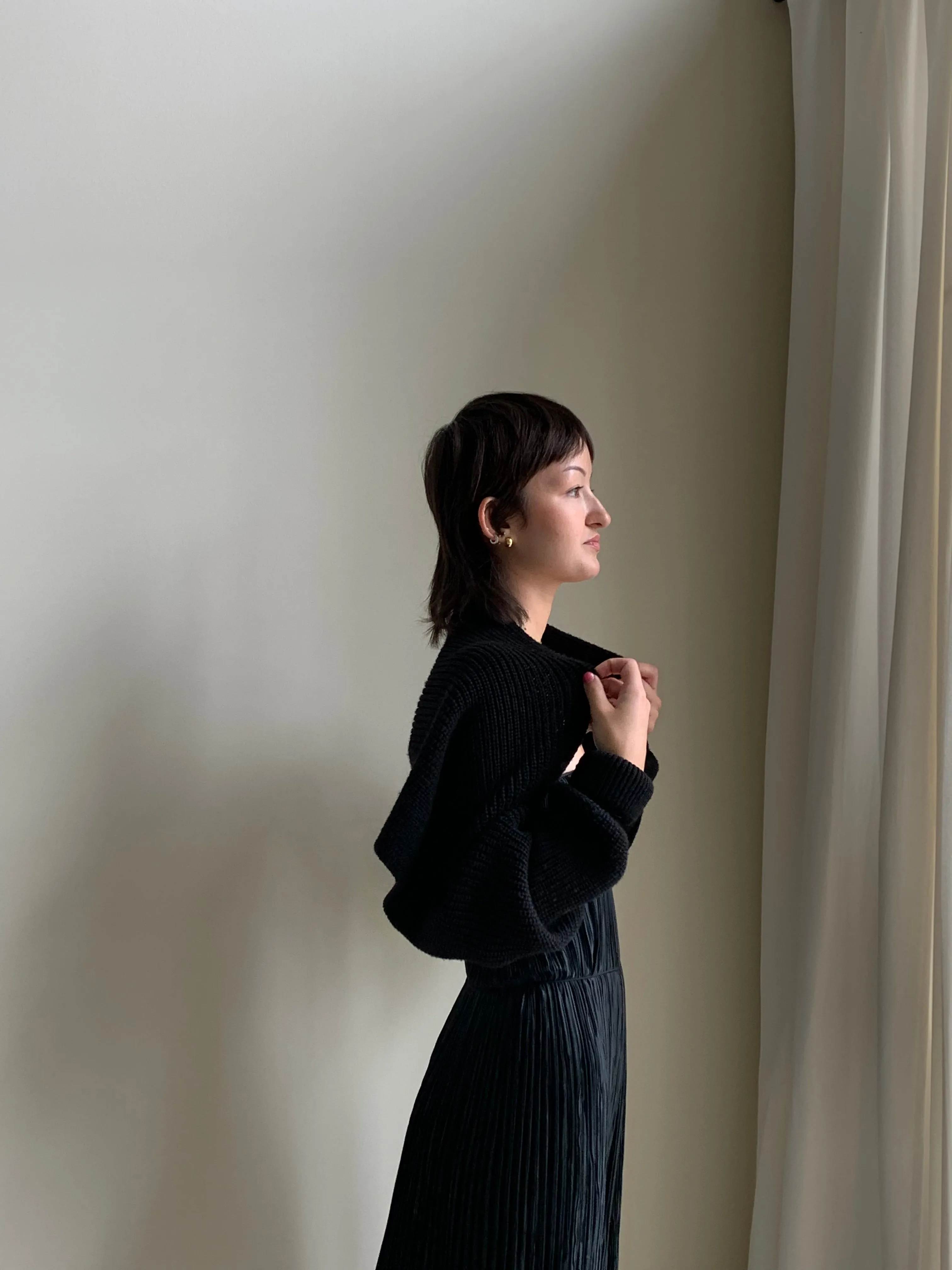Merino wool shrug