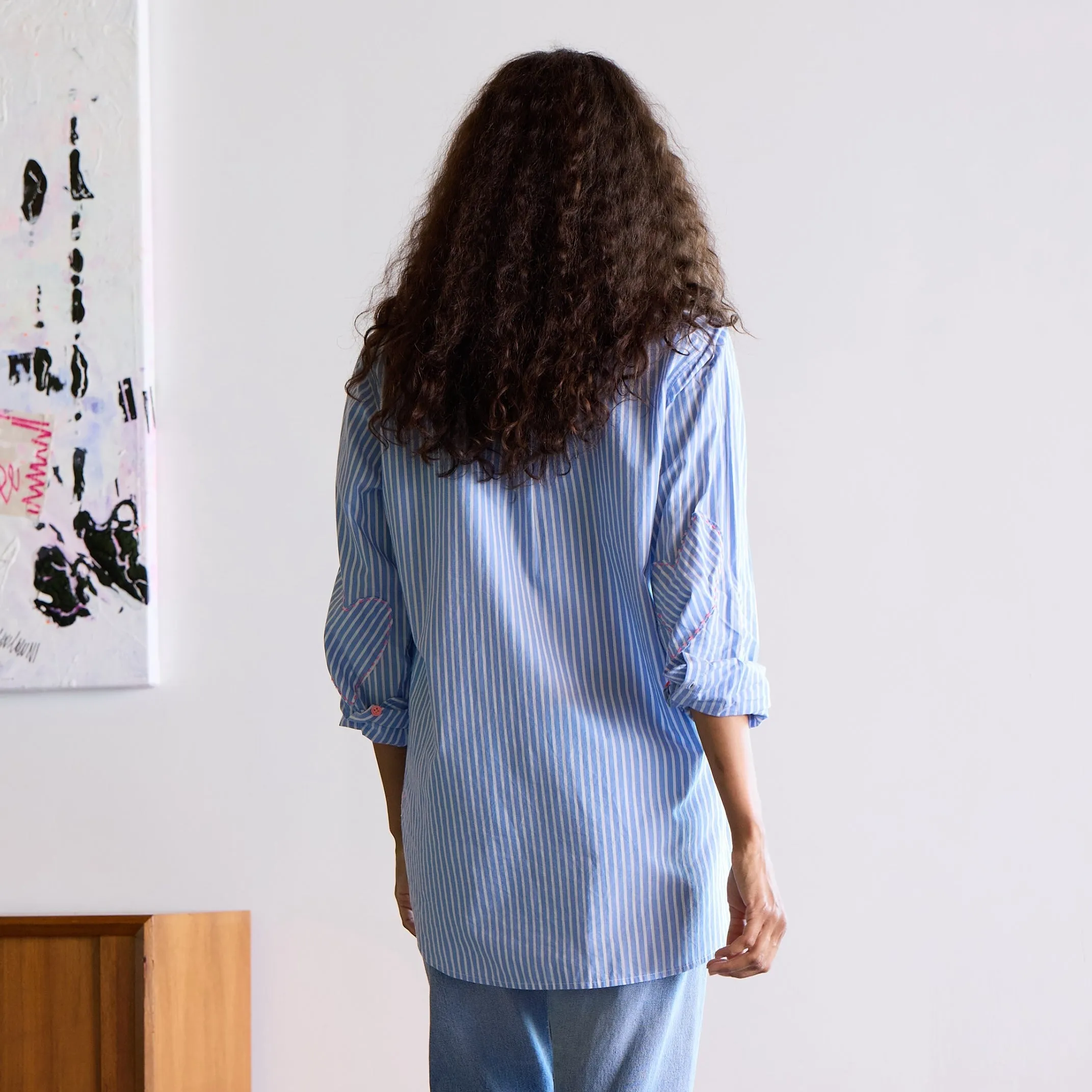 Mia Shirt Stripe Blue/white