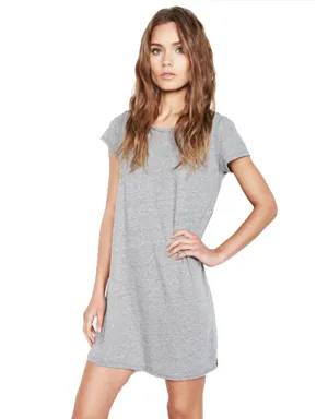 Michael Lauren Cuba Mini T-Shirt Dress in Heather Grey