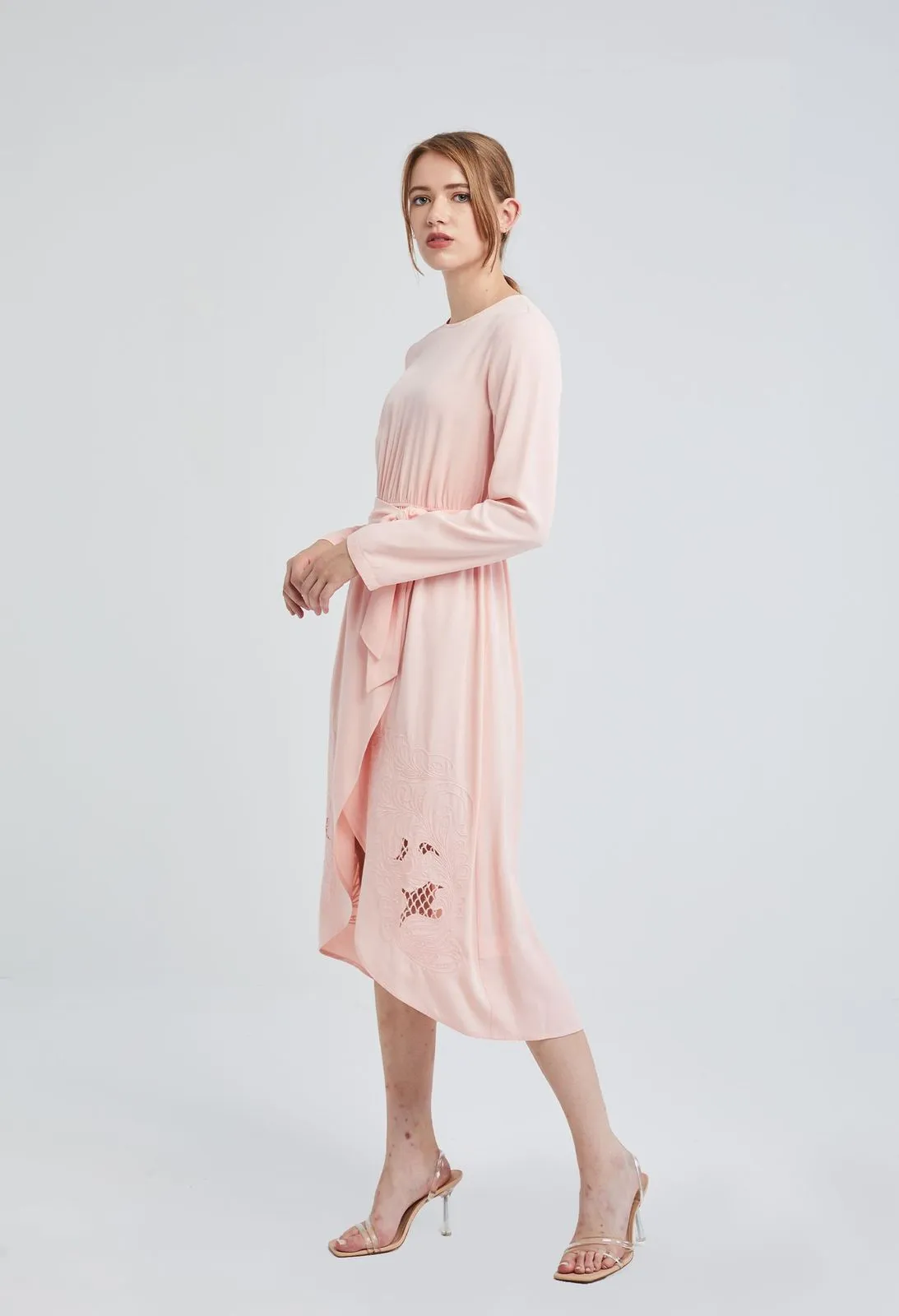 Midi Floral Tulip Hem Dress