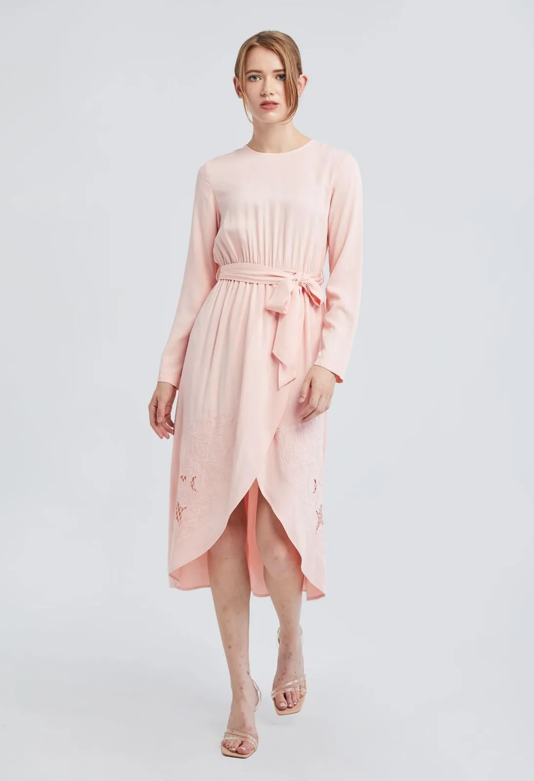 Midi Floral Tulip Hem Dress