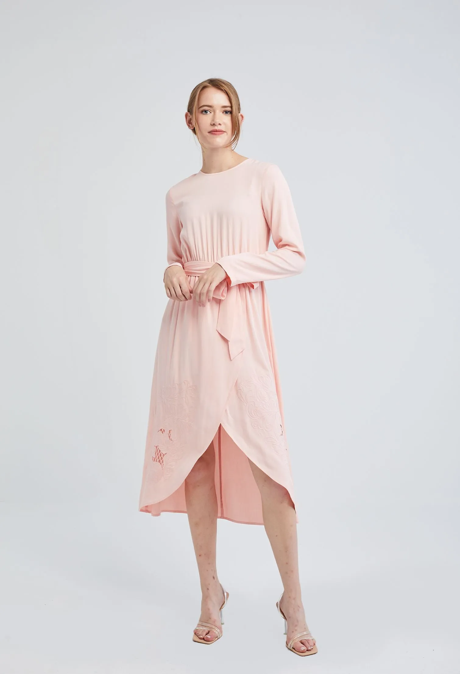 Midi Floral Tulip Hem Dress