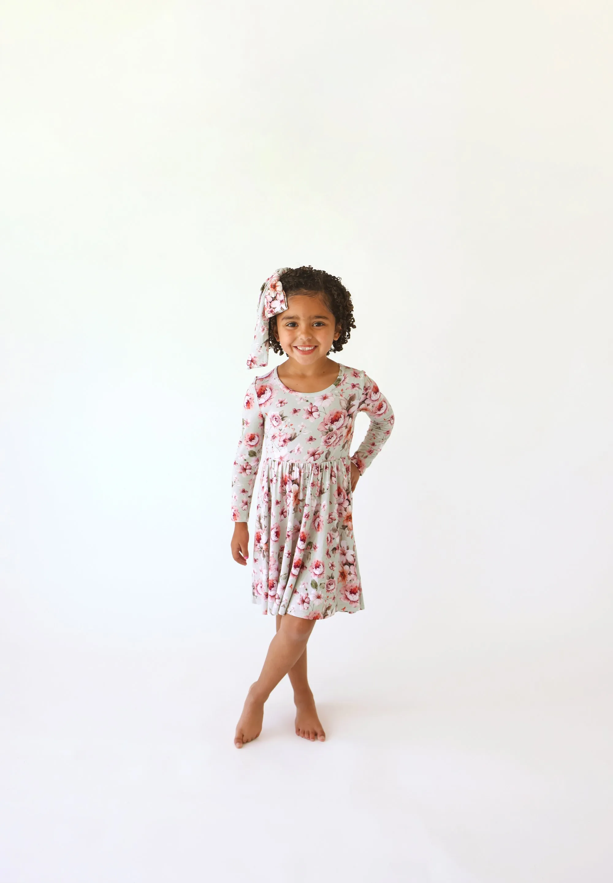 Millicent Long Sleeve Basic Twirl Dress