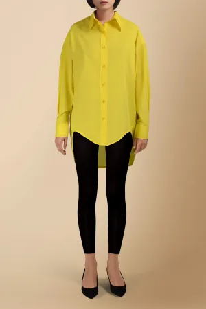 Moraa Oversized Shirt in Cotton Poplin Yellow