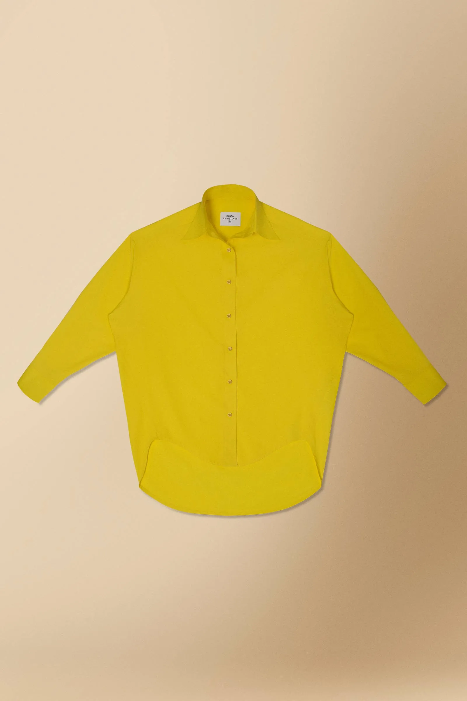 Moraa Oversized Shirt in Cotton Poplin Yellow
