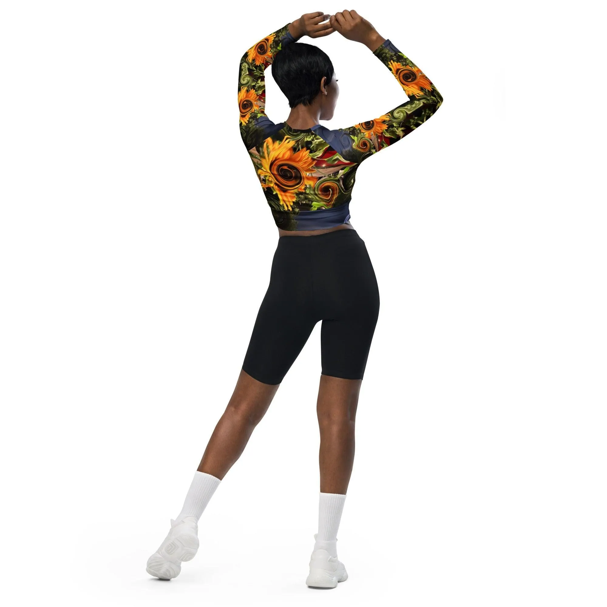 My Little Pedal Plucker Recycled long-sleeve crop top