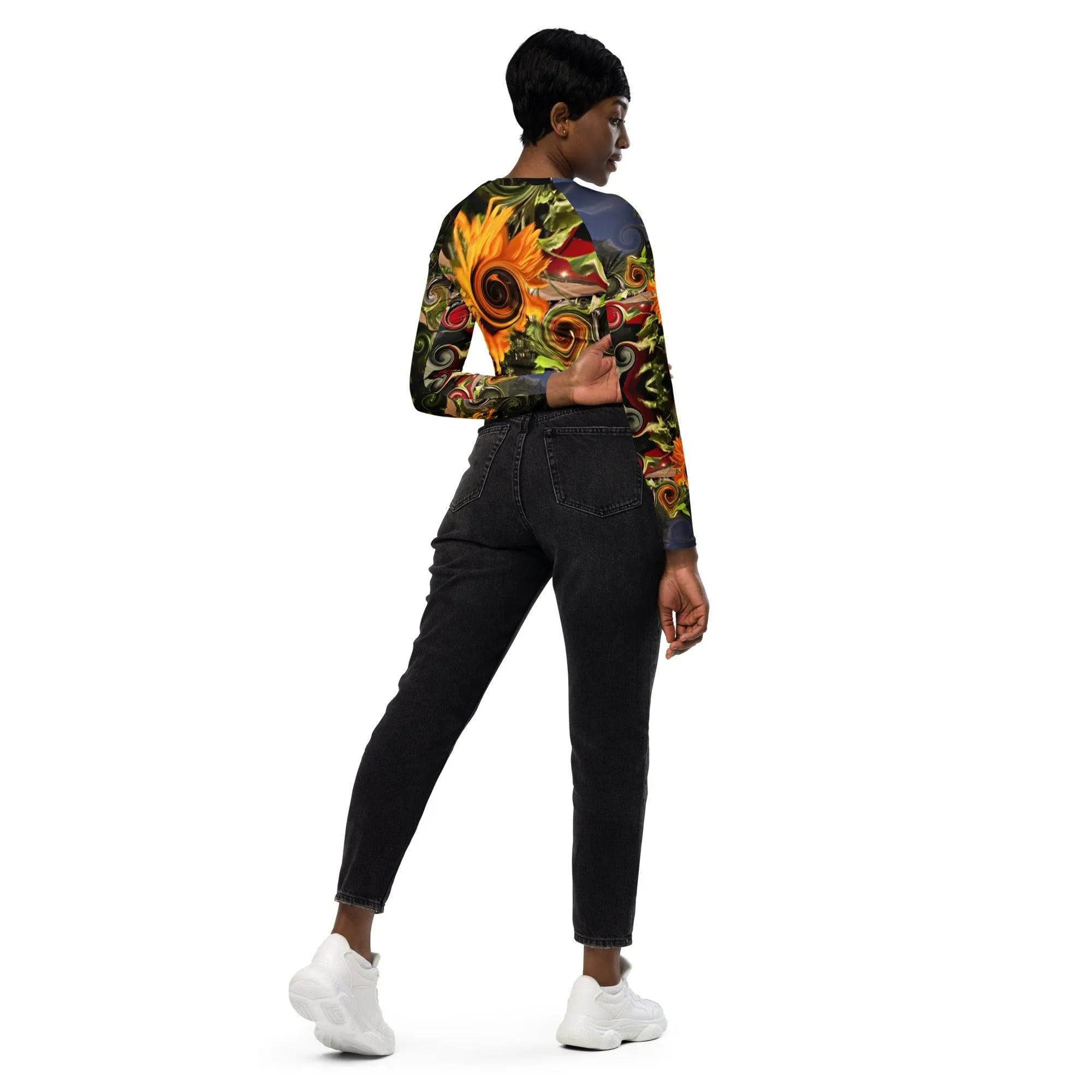 My Little Pedal Plucker Recycled long-sleeve crop top
