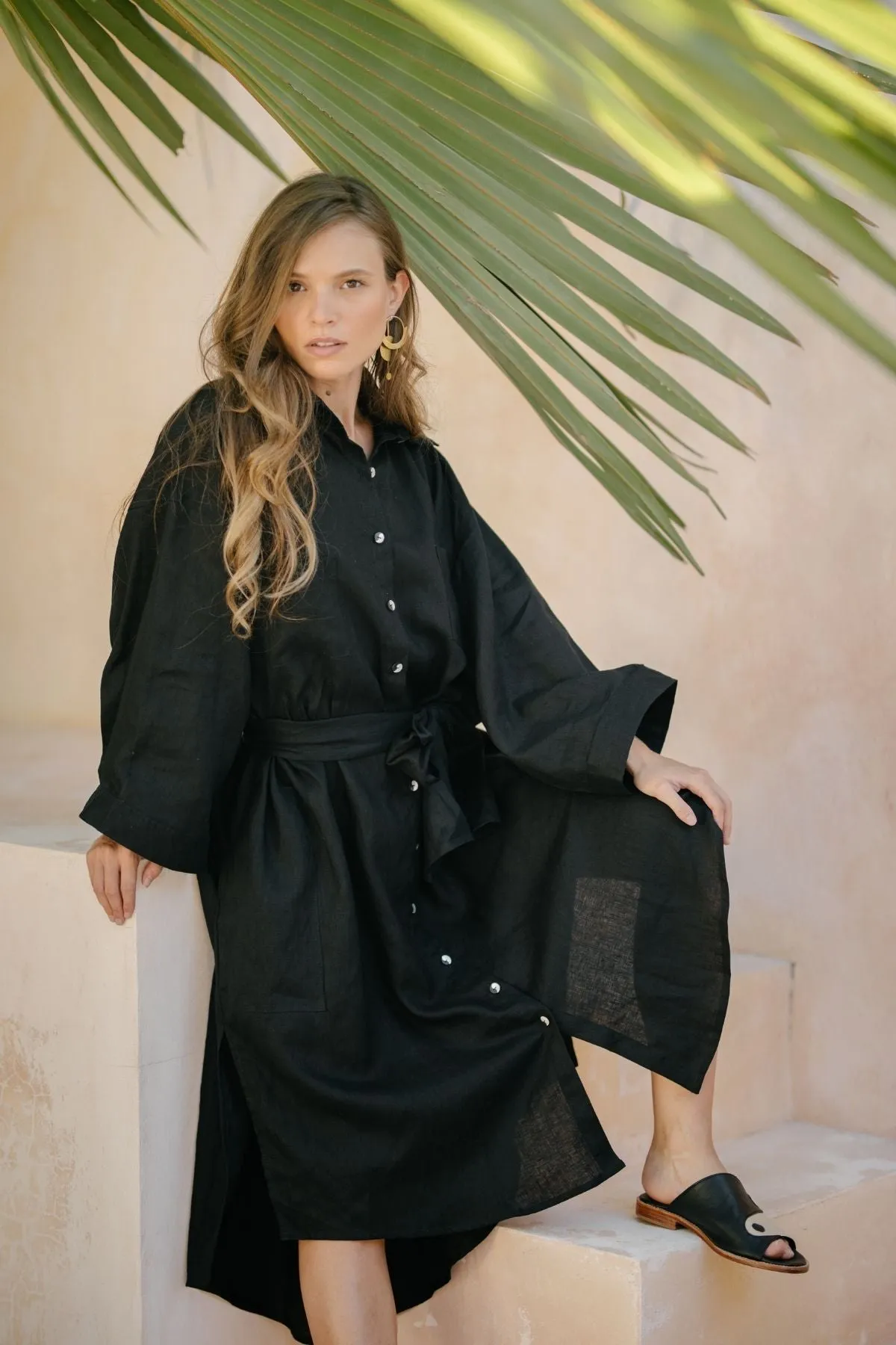 Nidra Full Length Linen Duster