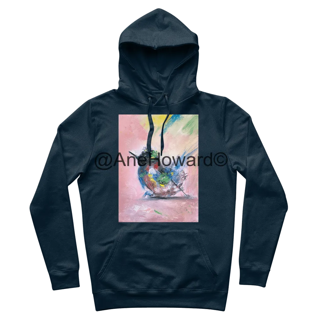 Organic Cotton Hoodie Abstract Bird
