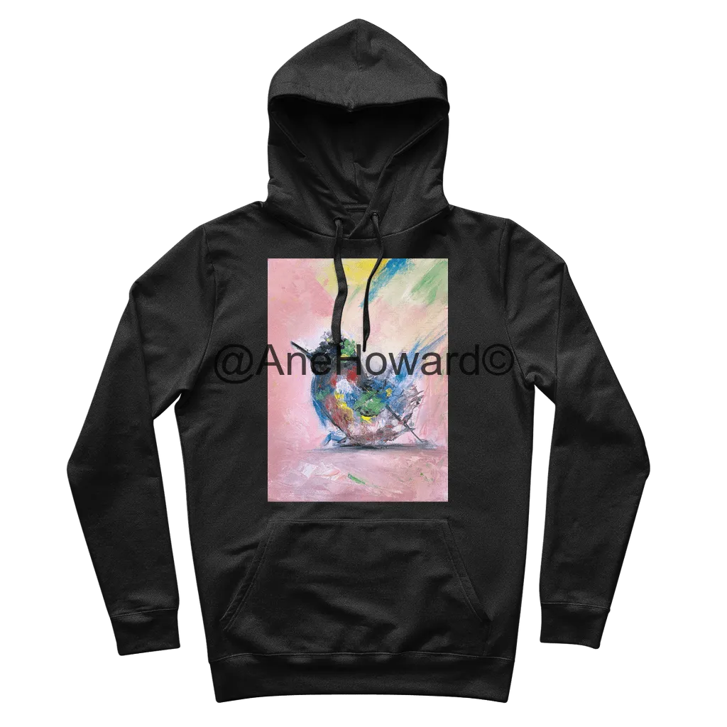 Organic Cotton Hoodie Abstract Bird