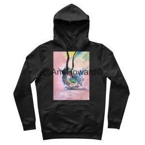 Organic Cotton Hoodie Abstract Bird