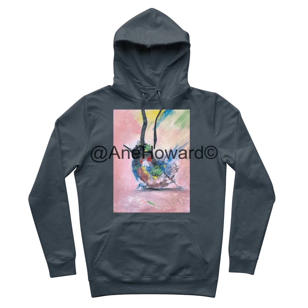 Organic Cotton Hoodie Abstract Bird