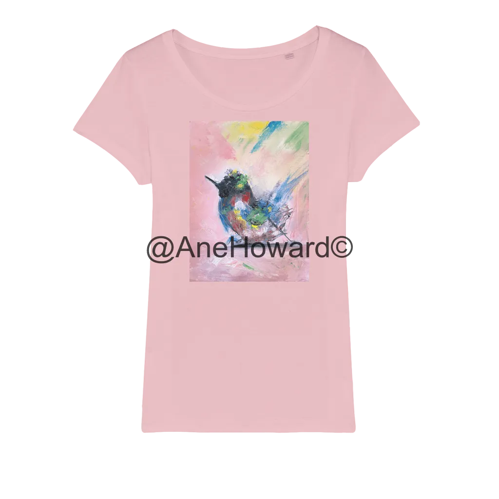 Organic Cotton Jersey Women's T-Shirt Abstract Bird