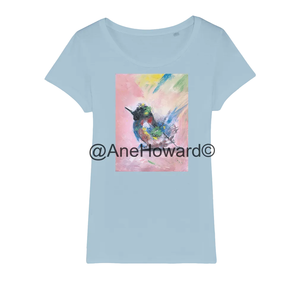 Organic Cotton Jersey Women's T-Shirt Abstract Bird
