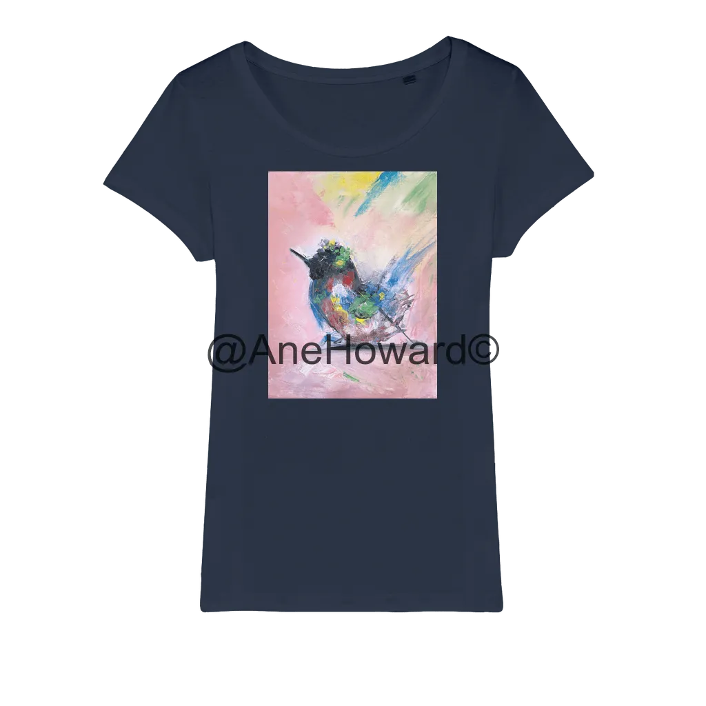 Organic Cotton Jersey Women's T-Shirt Abstract Bird