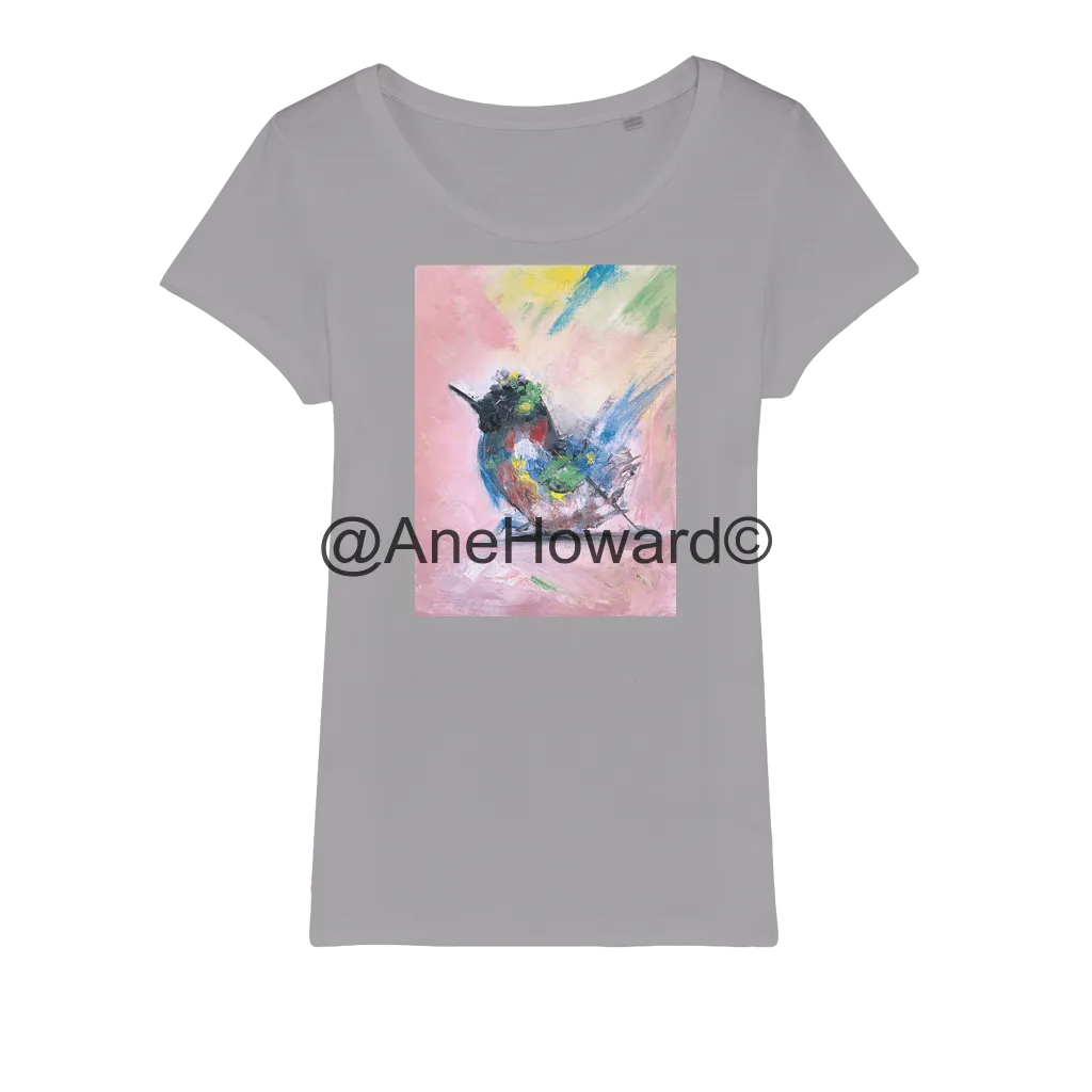 Organic Cotton Jersey Women's T-Shirt Abstract Bird