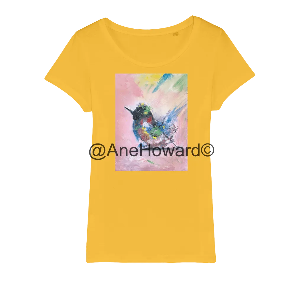 Organic Cotton Jersey Women's T-Shirt Abstract Bird
