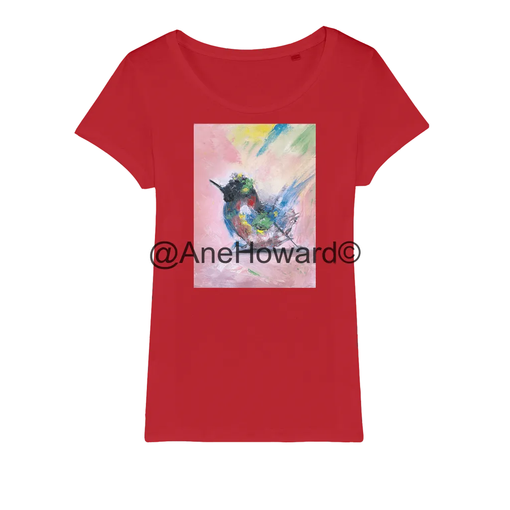 Organic Cotton Jersey Women's T-Shirt Abstract Bird