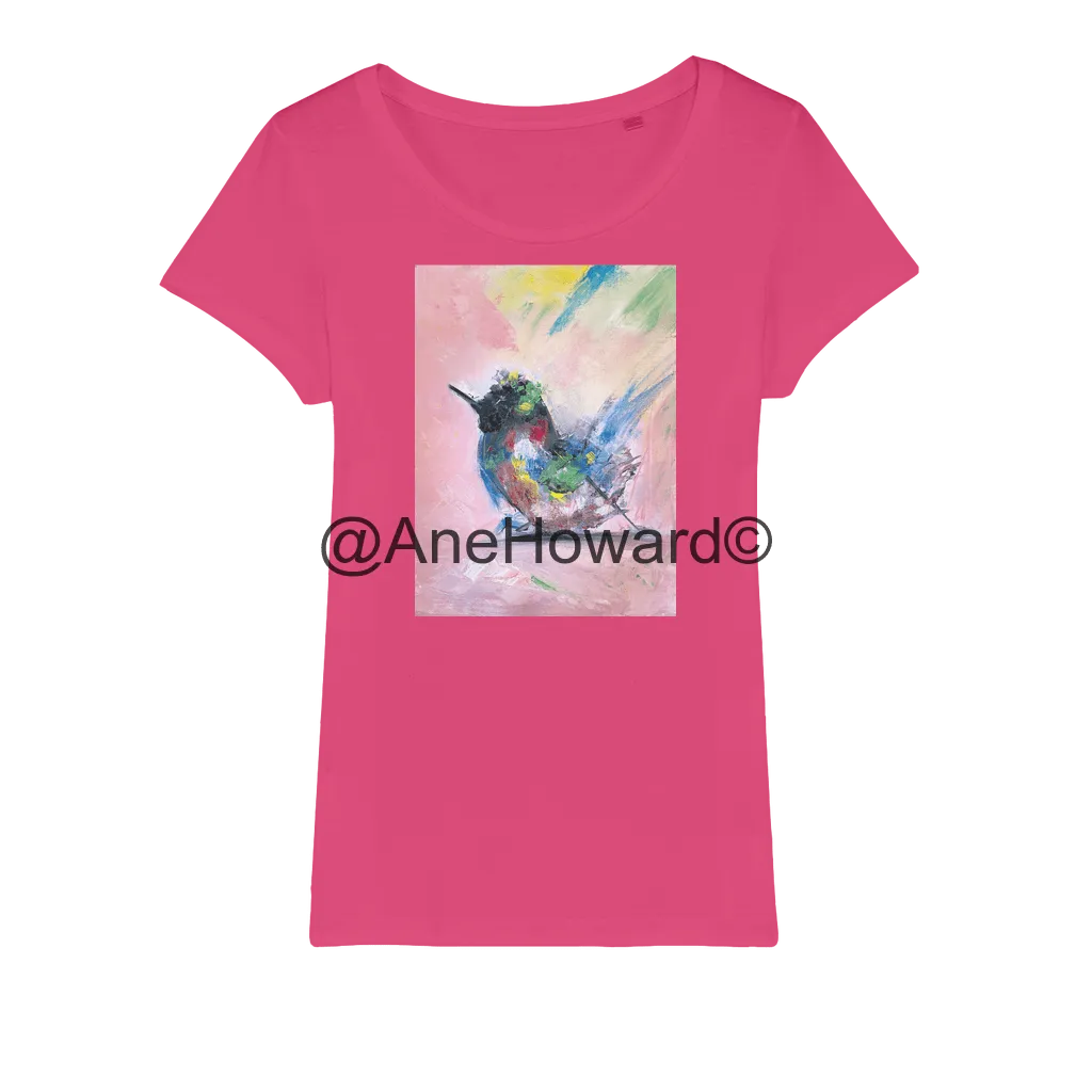 Organic Cotton Jersey Women's T-Shirt Abstract Bird