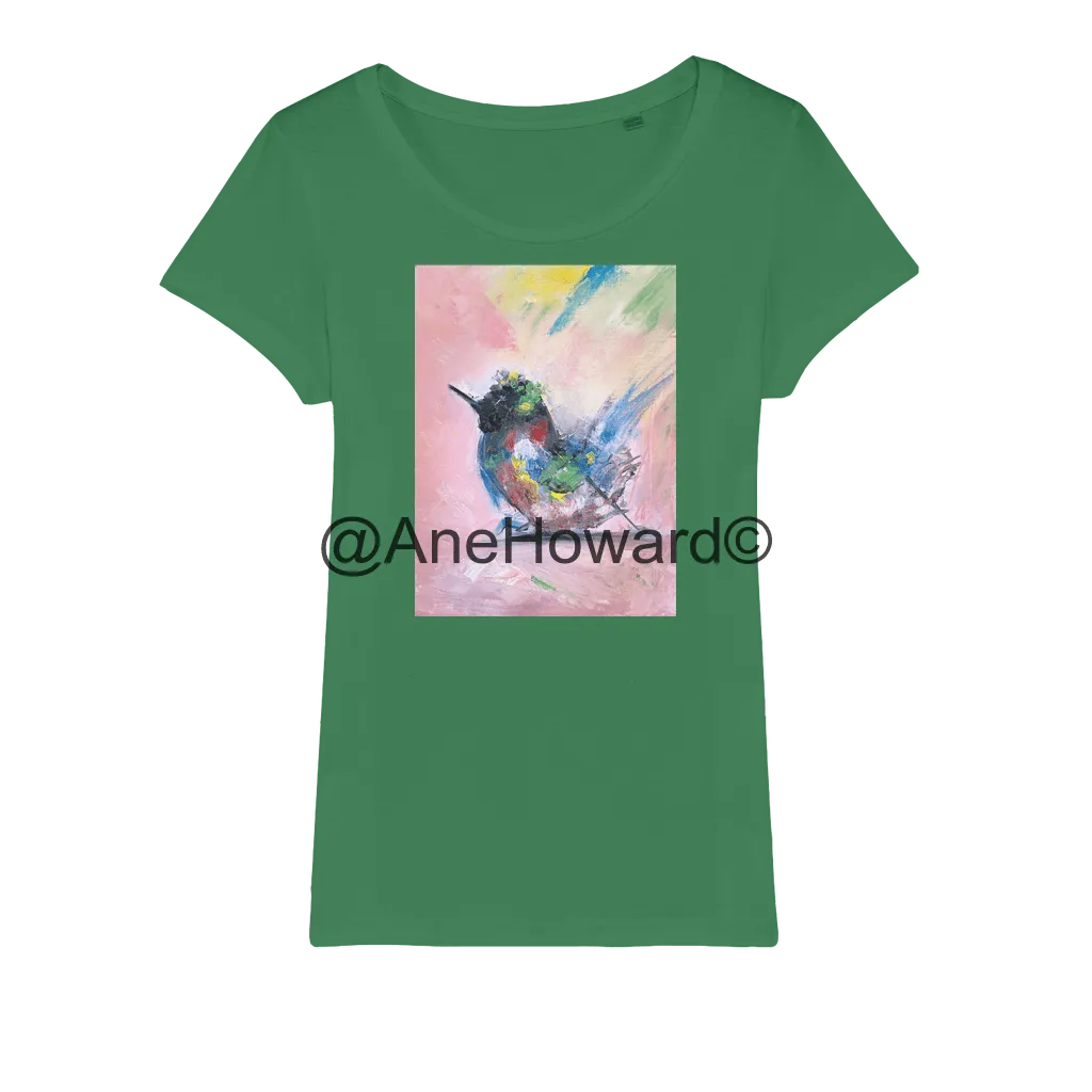 Organic Cotton Jersey Women's T-Shirt Abstract Bird