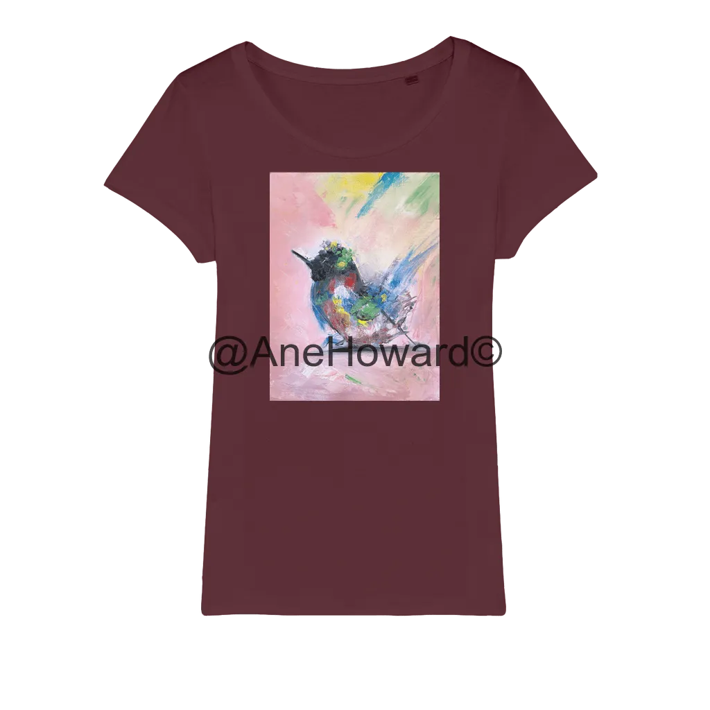 Organic Cotton Jersey Women's T-Shirt Abstract Bird