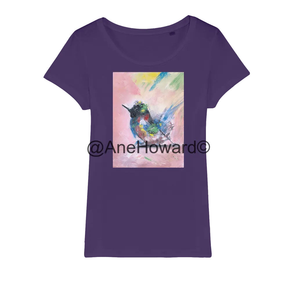 Organic Cotton Jersey Women's T-Shirt Abstract Bird