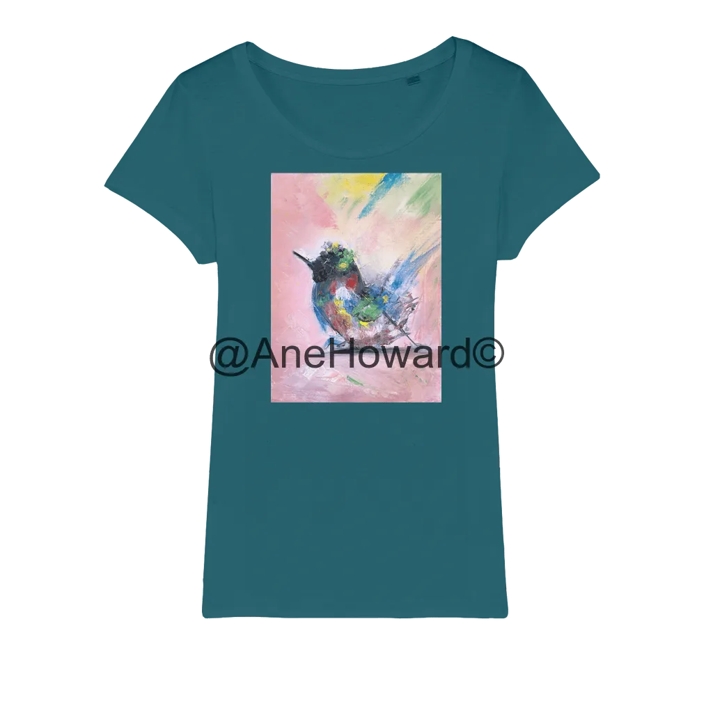 Organic Cotton Jersey Women's T-Shirt Abstract Bird