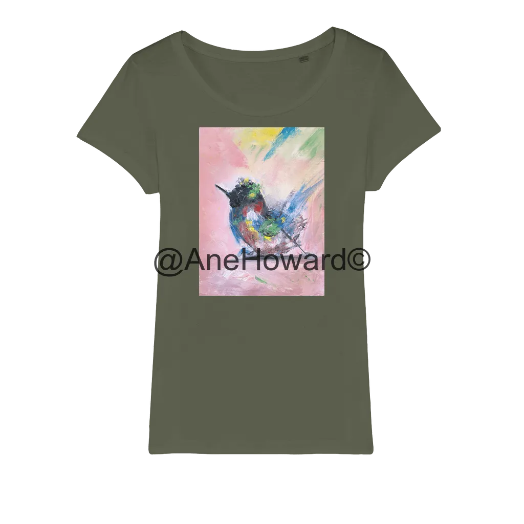 Organic Cotton Jersey Women's T-Shirt Abstract Bird