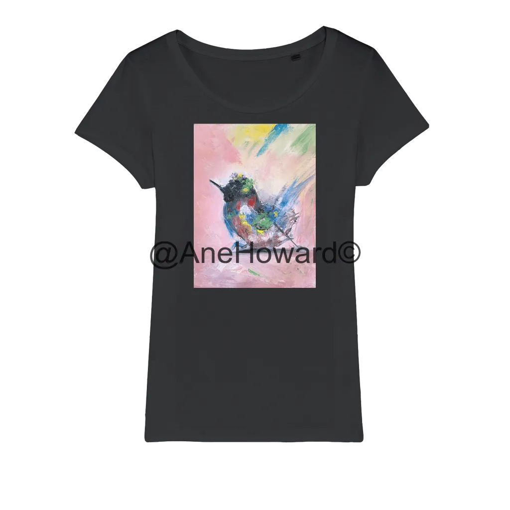 Organic Cotton Jersey Women's T-Shirt Abstract Bird
