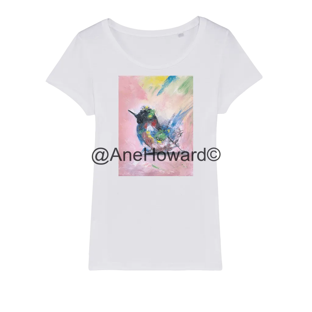 Organic Cotton Jersey Women's T-Shirt Abstract Bird