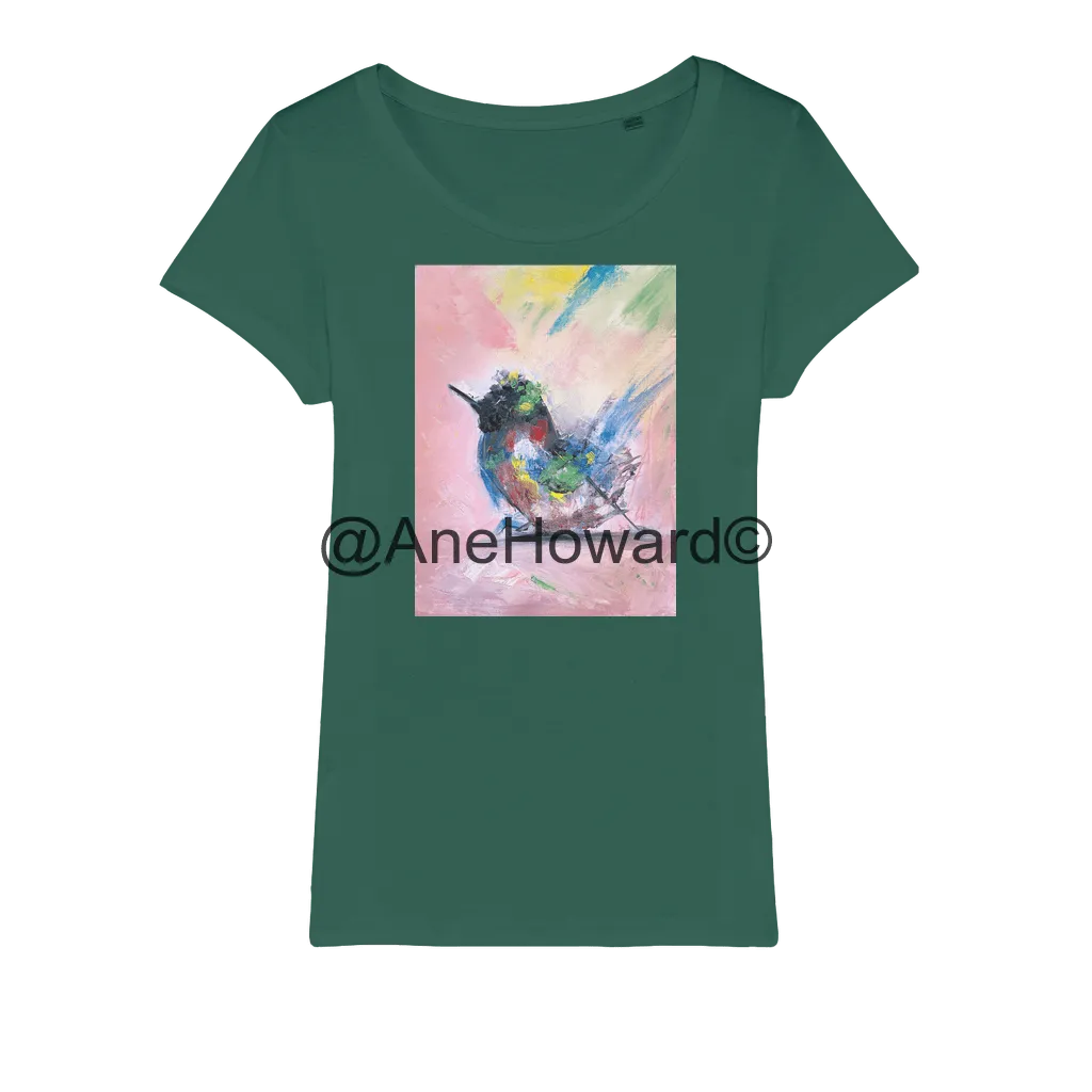 Organic Cotton Jersey Women's T-Shirt Abstract Bird