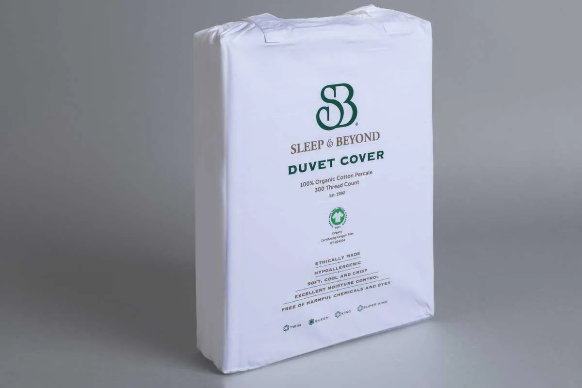 Organic Cotton Percale Duvet Cover Set by Sleep & Beyond