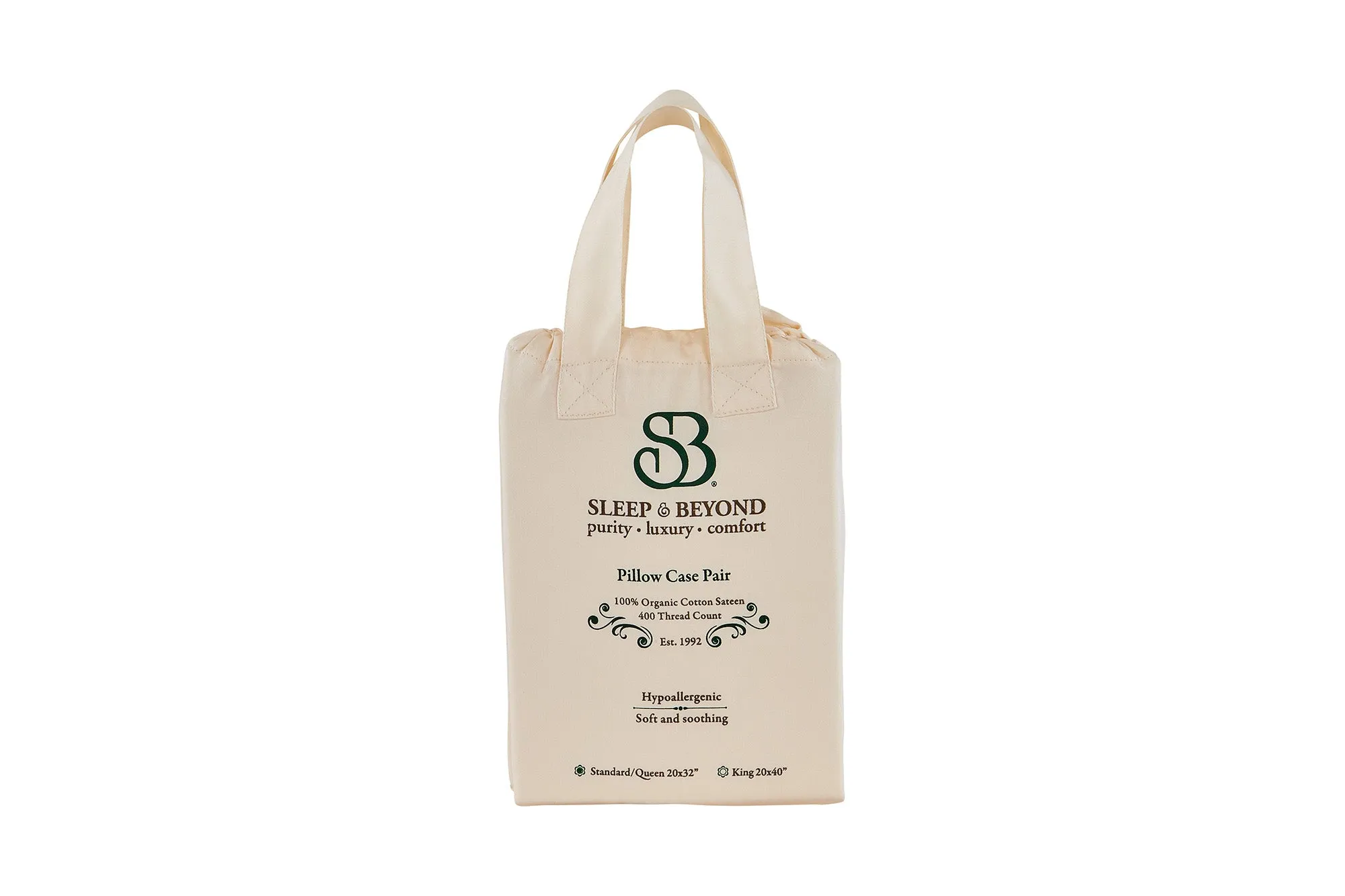 Organic Cotton Sateen Pillowcase Pair by Sleep & Beyond