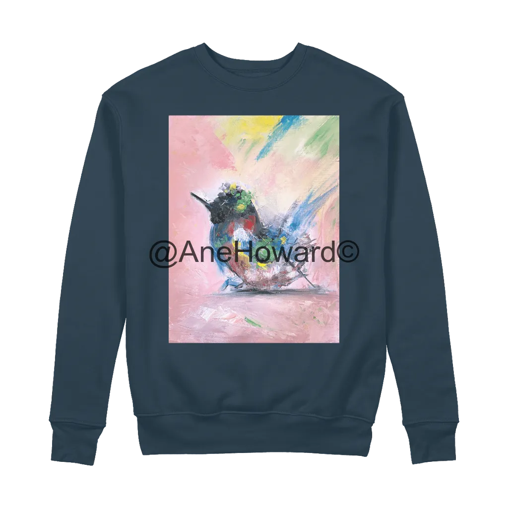 Organic Cotton Sweatshirt Abstract Bird 100%