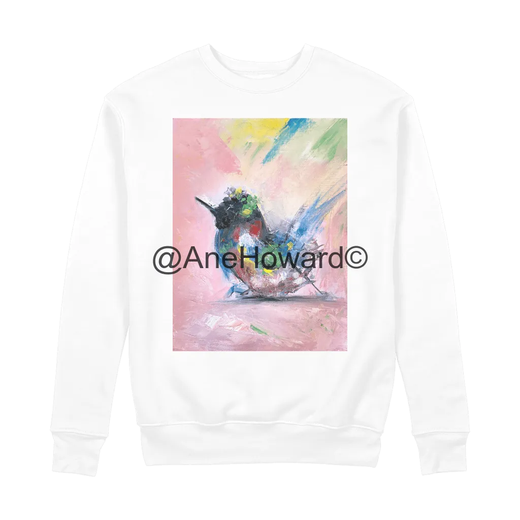 Organic Cotton Sweatshirt Abstract Bird 100%