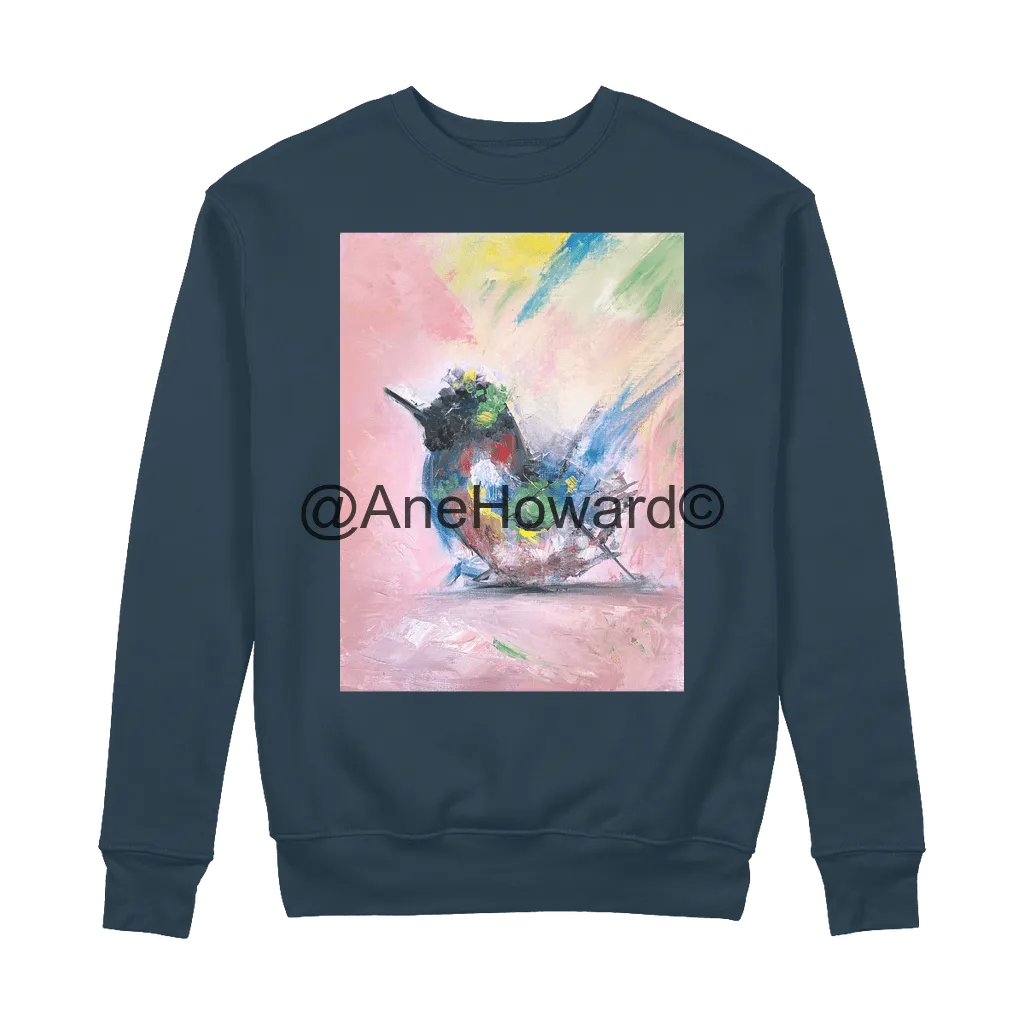 Organic Cotton Sweatshirt Abstract Bird 100%