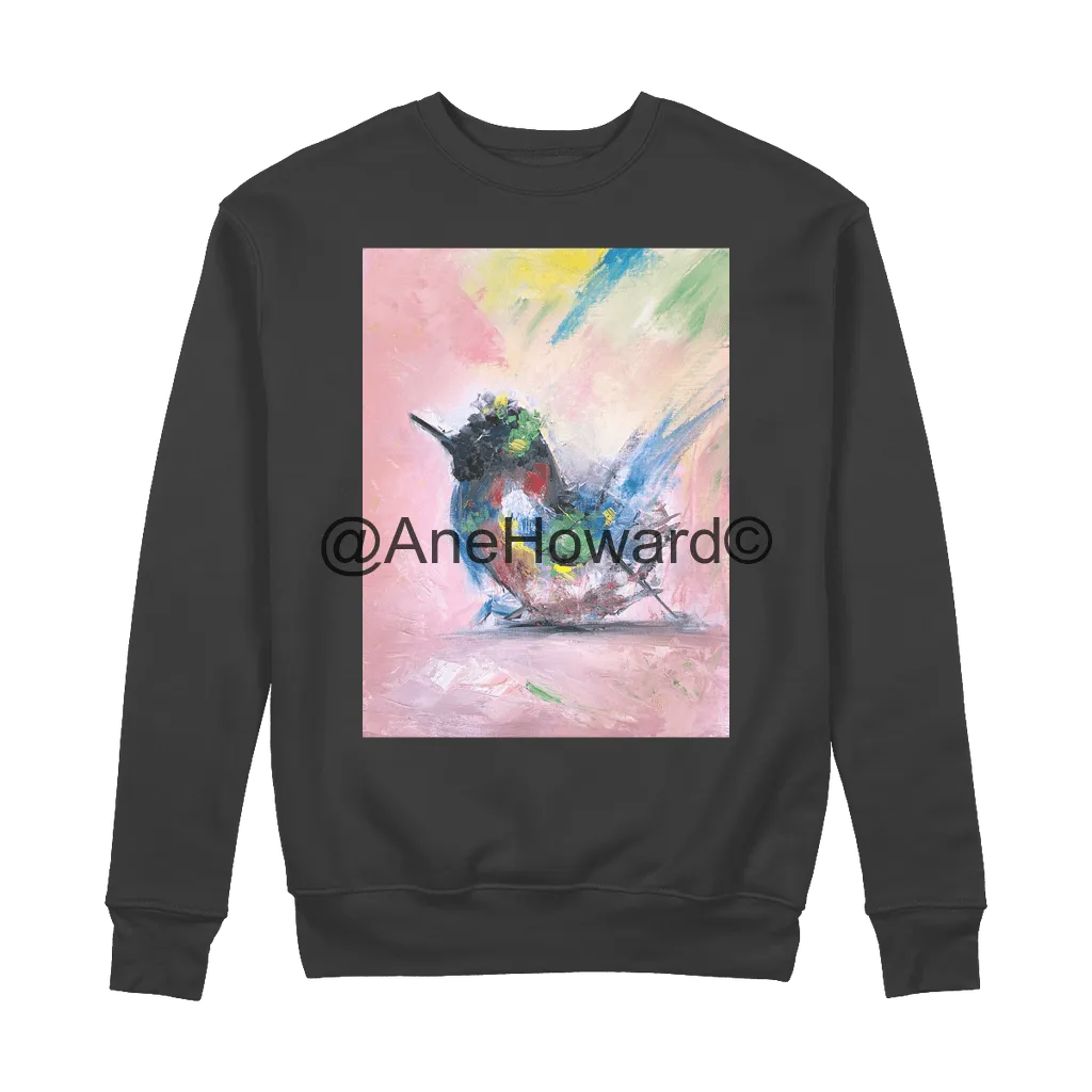 Organic Cotton Sweatshirt Abstract Bird 100%
