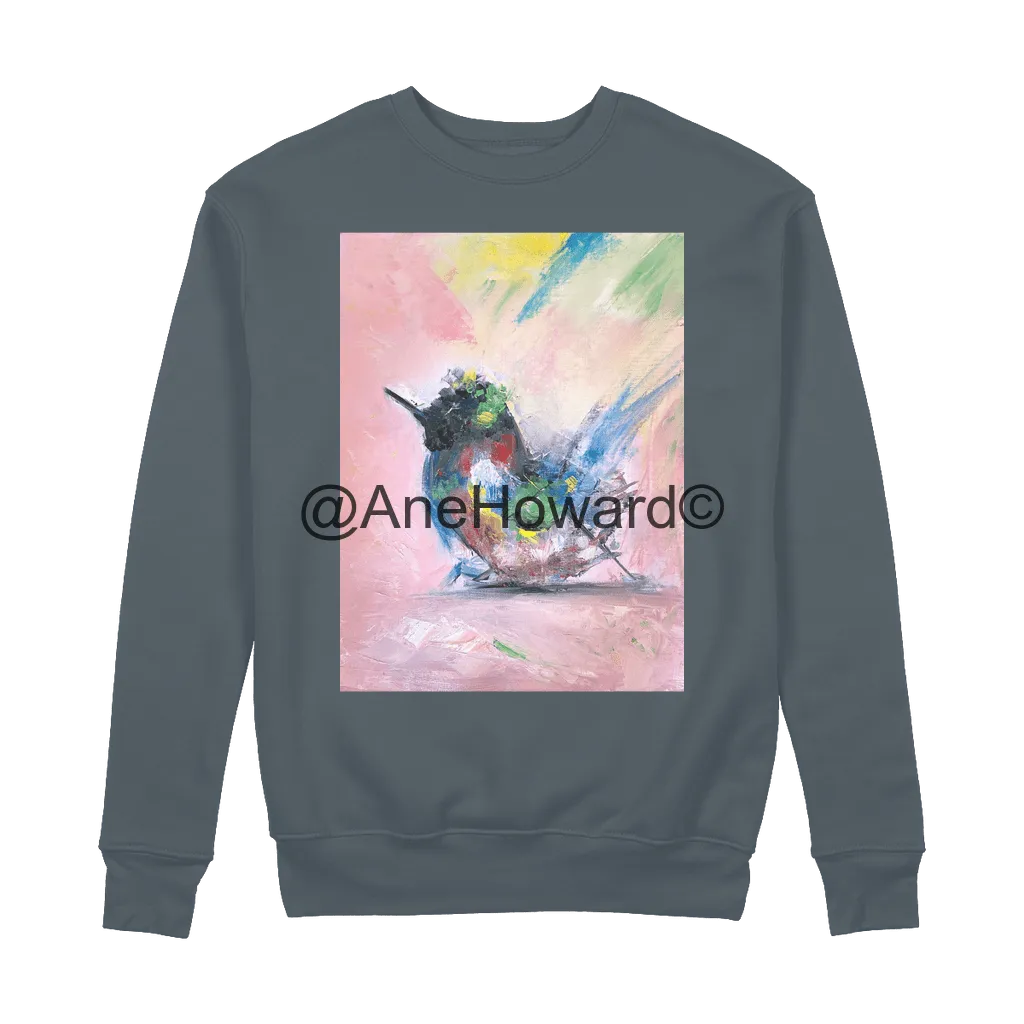 Organic Cotton Sweatshirt Abstract Bird 100%