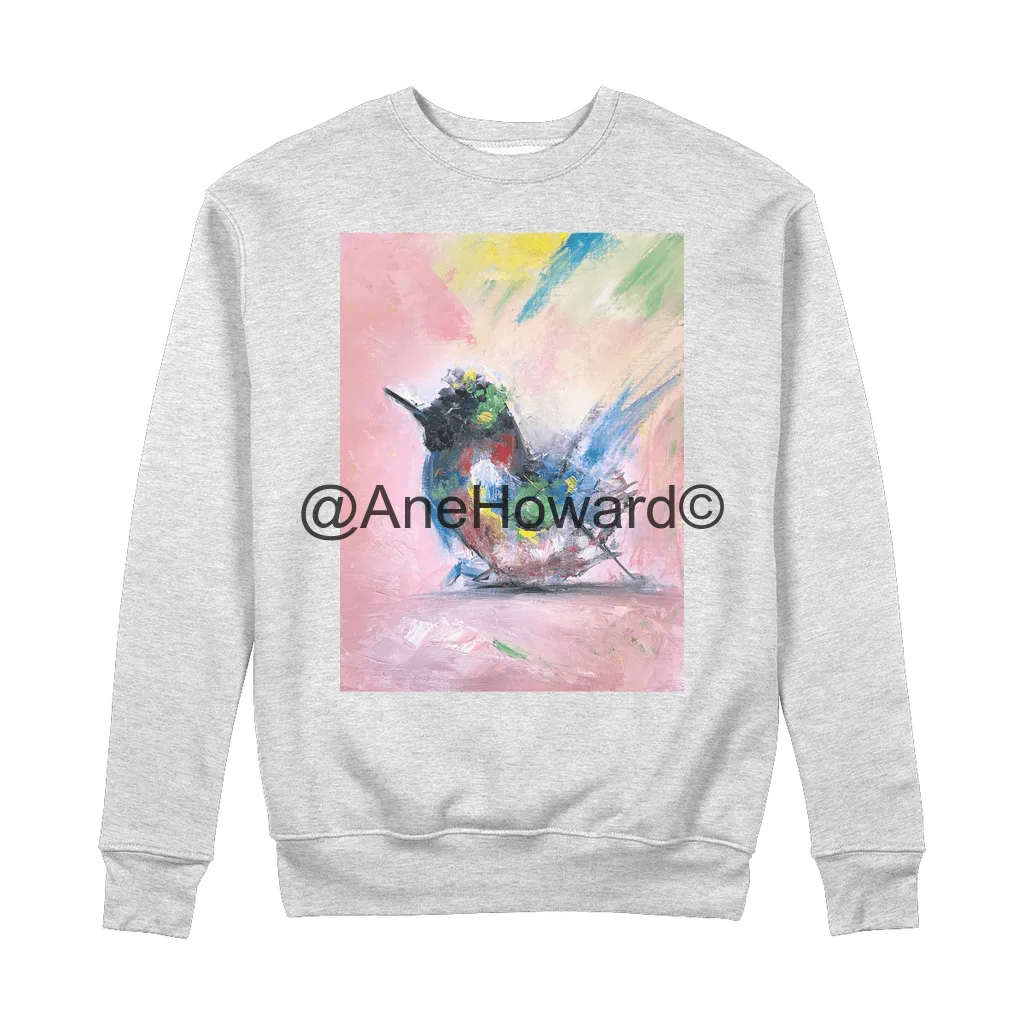Organic Cotton Sweatshirt Abstract Bird 100%