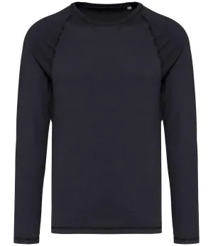 Organic Raglan Long Sleeve Washed T-Shirt