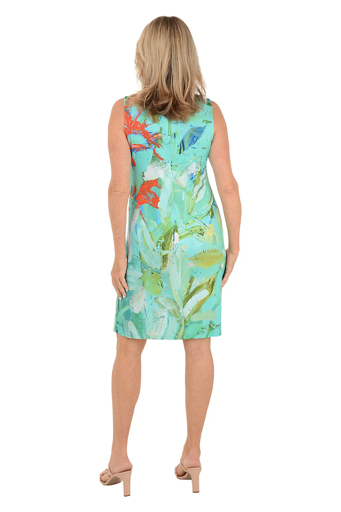 Paint Strokes Sleeveless Dress