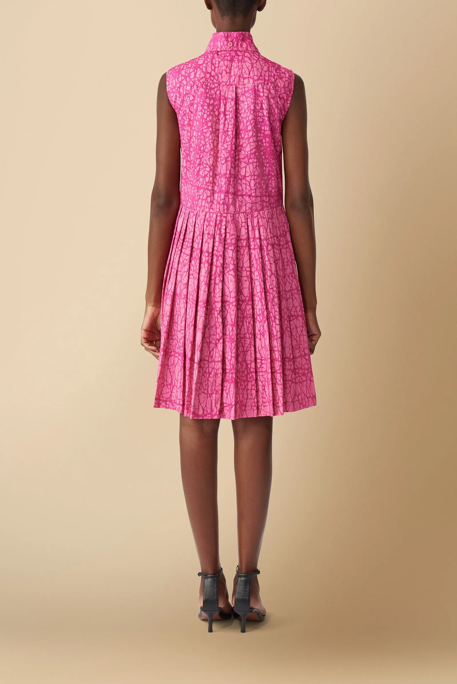 Pendo Kitenge Cotton Poplin Shirtdress in Pink