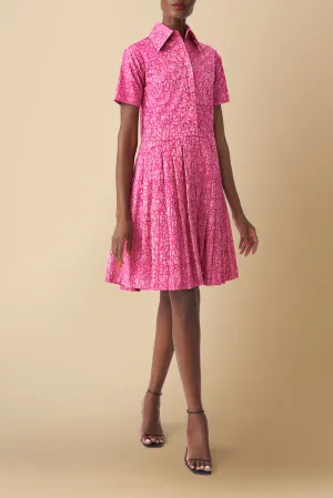 Pendo Kitenge Cotton Poplin Shirtdress in Pink
