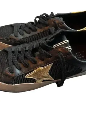 Penny Black & Gold Sneaker