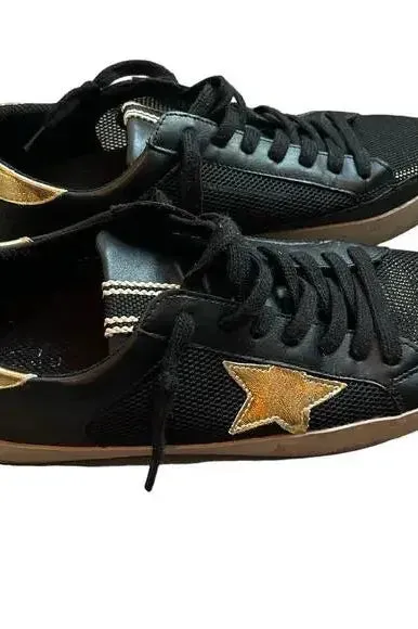 Penny Black & Gold Sneaker