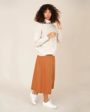 PHILLIS Organic Cotton Skirt In Coffee